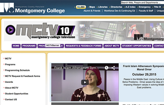A screenshot of MCTV's webpage with embedded youtube videos about recent events.