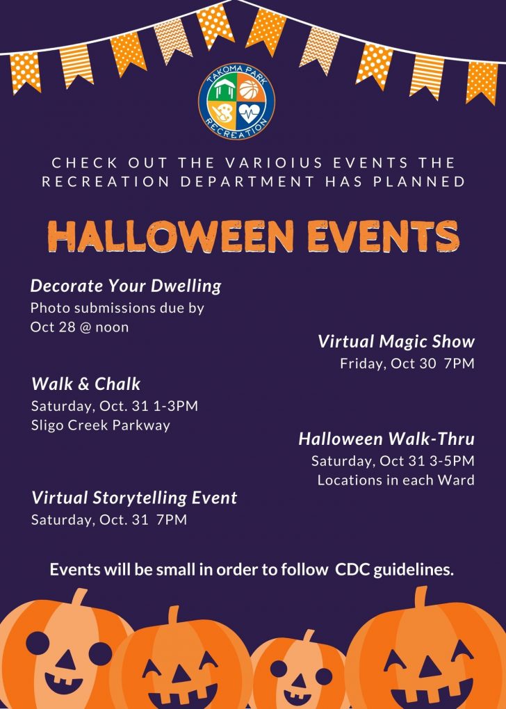 TPRD’s Halloween Events 2020 City of Takoma Park